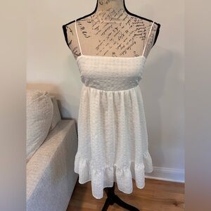 Lavender Brown white dress size XS